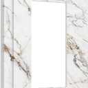 2 x Light Switch Cover Plate White Brown Marble Abstract Modern Luxury 1 Gang Outlet Covers Single Rocker Decorative Switch plates Electrical Wall Plates GFCI Receptacle for Bathroom Kitchen Decor