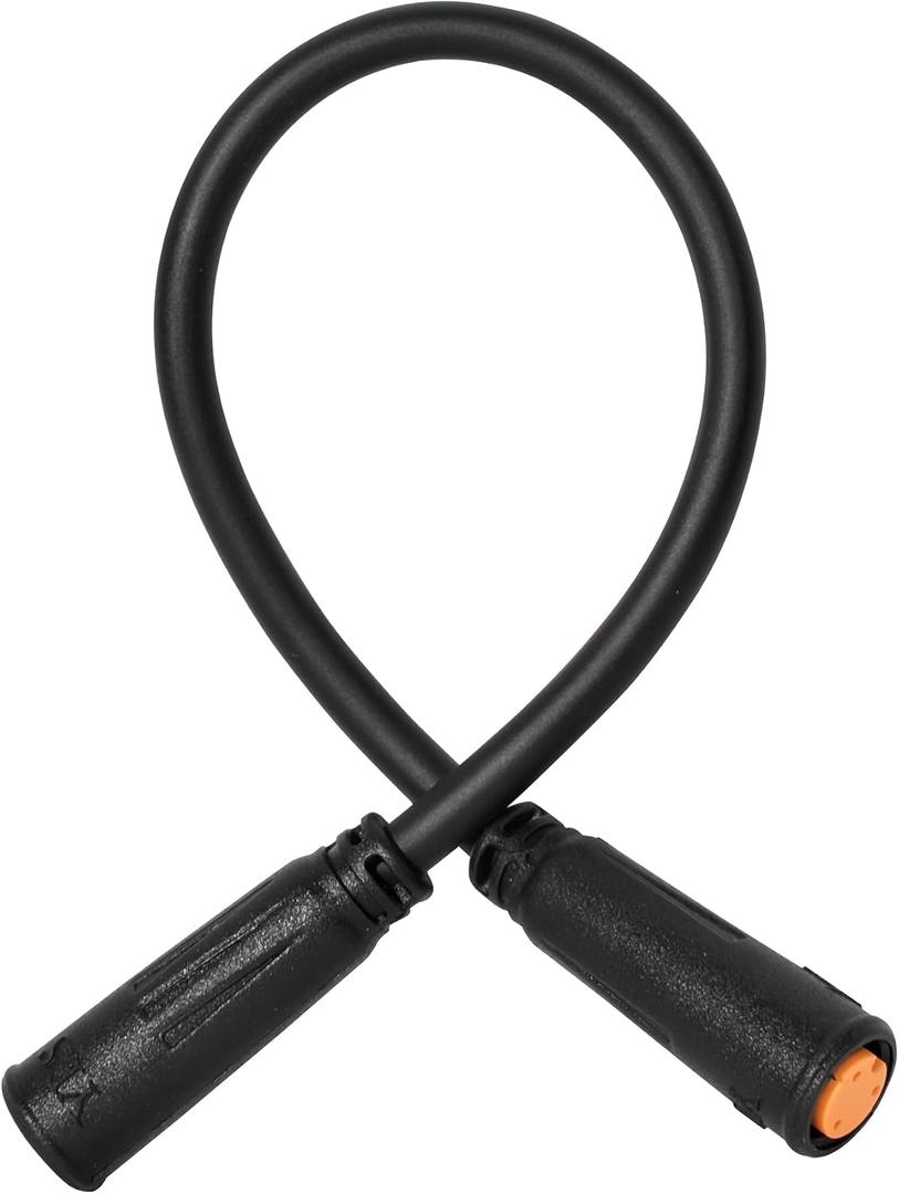 Ebike 3-Pin Waterproof Cable, Male and Female Connector for Pedal Assist Sensor, Gear Sensor, Brake Lever, Throttle (3pin F-F)