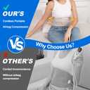 Cordless Heating Pad for Back, Vibration Waist Massager, Portable Waist Belt Massager with Auto Shut Off for Lower, Back, Lumbar Relief Stress,3 Heat Levels, Birthday Gifts for Women (Beige)