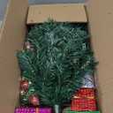 Small Christmas Tree with Lights  23 Inch Mini Tabletop Christmas Tree with MultiColor LED Lights, Hanging Ornaments, Decorative Bow and Gift Boxes  Prelit Table Tree for DIY Christmas Decoration