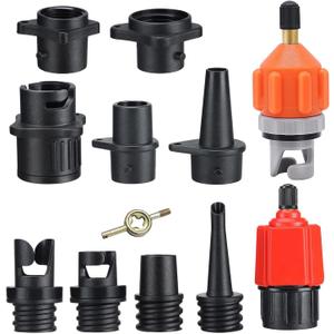 Inflatable Paddle Board Pump Adapter | Air Regulator Adapter - 9 Nozzles Included, Pumping Head Connector for Inflatable Kayak Paddle Board, Air Compressor Pump Converter