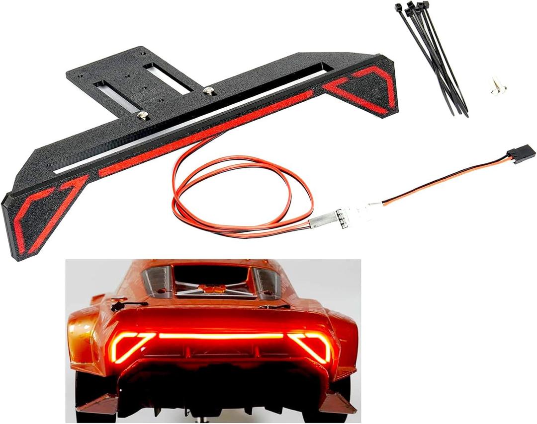 Lights Kit for Arrma 6S 1/7 Felony,Durable Crash-Resistant Nylon Build Lamp Upgrade,No Drill Light DIY Bar,Premium LED Light for 1/7 Arrma 6S Parts(Felony Rear Light)