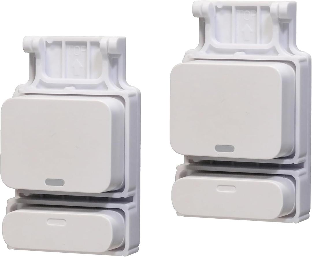 Garage Door Bracket Compatible with SimpliSafe Entry Sensor, Easy Setup, Durable Build, Pre-Installed Double-Sided mounting Tape & Pre-Cut Holes (Screws Included) (2 Pack)