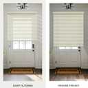 Cordless Zebra Blinds for Windows,Free-Stop Roller Zebra Shades,Light Filtering Blinds for Indoor windows with Upgraded Cassette,Pull Down Privacy Window Shades for Home (35" W x 72" H, Ivory)
