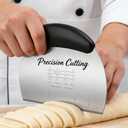 2 x Professional Stainless Steel Dough Cutter & Bench Scraper Heavy Duty Pastry Chopper with Measurement Scale Multipurpose Kitchen Metal Scraper Tool for Bread, Sourdough, Pizza & Cake Icing