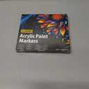 Acrylic Paint Markers - 12 Colors Acrylic Paint Markers with Medium Point - Acrylic Pens for Rock Painting, Wood, Canvas, Stone, Glass, Ceramic,Crafts Making Art Supplies, DIY Crafts