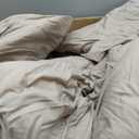 Bedsure King Comforter Set, Linen Soft Prewashed Bedding for All Seasons, 3 Pieces GentleSoft Bed Set, 1 Lightweight Comforter (104"x90") and 2 Pillowcases (20"x36")