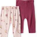Carter's Baby Boys' Purelysoft 2-Pack Pant (Burgundy Deer Print), 24m