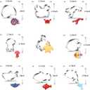 Ocean Creature Cookie Cutters 9 Piece Set Nautilus Shell Crab Lobster Jellyfish Turtle Tropical Fish Shark Clownfish Dolphin - e