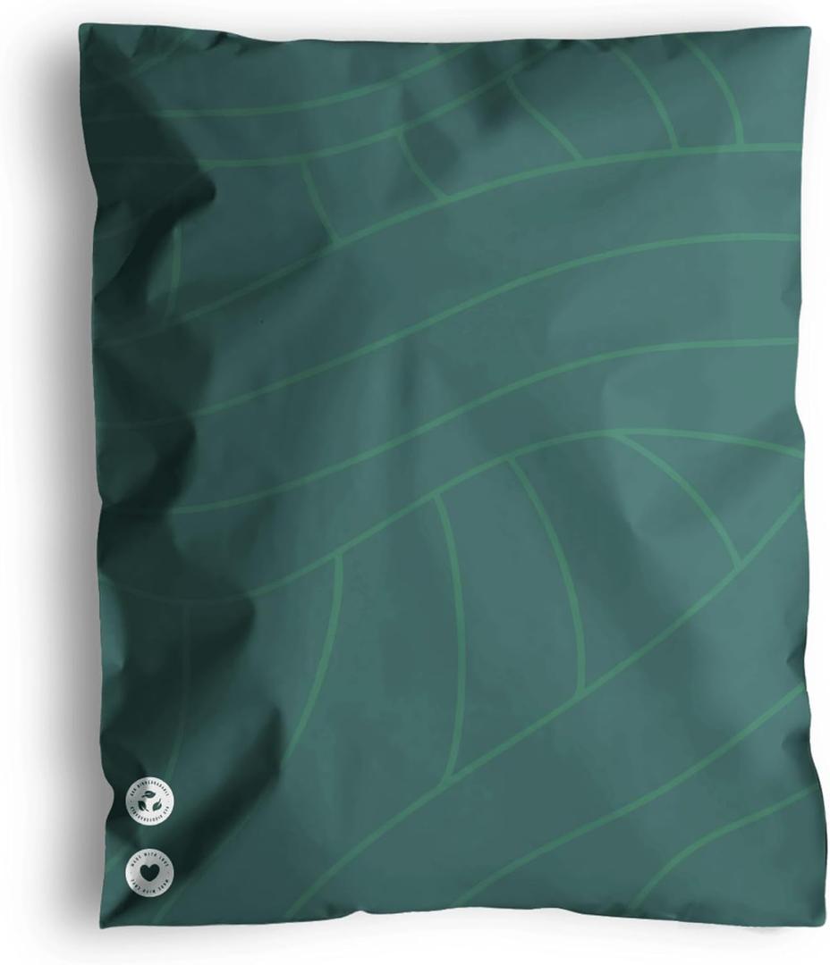 Poly Mailers 10x13-25 Pack Biodegradable Shipping Bags for Clothes - Impack Self-Seal Waterproof Thick Mailing Envelope for Accessories & Clothing - Olive Leaf