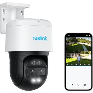 REOLINK PTZ Security Camera System 4K, IP PoE 360 Camera with Dual-Lens, Auto 6X Hybrid Zoomed Tracking, 355 Pan & 90 Tilt, Outdoor Surveillance, AI Detection, Trackmix PoE 