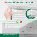 Allesin zen No Drill Top Down Bottom Up Cellular Shades,White,31.5" Wx64 H | TDBU Blackout Blinds for Indoor Windows,Cordless Honeycomb Shades for Home,Easy to Install Thermal Insulated