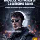 Wireless Gaming Headset, 7.1 Surround Sound, 2.4GHz USB Gaming Headphones with Bluetooth 5.4, 100H Battery, ENC Noise Canceling Mic, RGB Light, Wireless Headset for PC PS5 PS4 Mac Switch (Black-White)