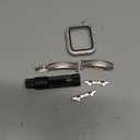 Missair Bands Compatible for Apple Watch Band 40mm 41mm 44mm 45mm with Screen Protector Case, Slim Metal Dressy Jewelry Bracelet Strap with Bling Diamond Cover for iWatch Series 9 8 7 6 5 4 for Women (Starlight)