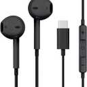 USB C Headphones for Samsung S24 Ultra S23 FE S22 [Clear Call] Wired Earbuds with Mic Noise Cancelling HiFi Stereo Sounds Volume Control Ear Buds for iPhone 16 15 9 8 7 iOS & Androids