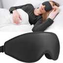 Sleep Eye Mask for Men Women Sleeping Masks, Light Blocking 3D Deep Contoured Eye Shade Cover for Travel Yoga Nap