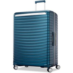 Framelock Max 29" Large Checked Hardshell Zipperless Luggage - Highly Secure Integrated Eazylock Mechanism - RightHeight Adjustable Handle - 360 Spinner Wheels - Airline Approved - Emerald Teal (Blue)
