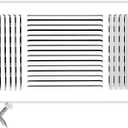 HVAC Premium 16'' X 8'' 3-Way AIR Supply Grille - Vent Cover & Diffuser - Flat Stamped Face - White [Outer Dimensions: 17.75''w X 9.75''h]