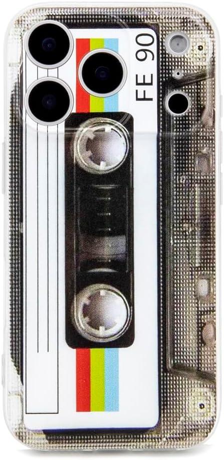 Case for iPhone 17 Pro Max, Matte Finish Heavy Duty Soft Back Cover with Reinforced Corners TPU Soft Bumper Retro Cassette Tape Case Compatible with iPhone 17 Pro Max