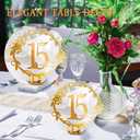 20pcs Gold Acrylic Lace Table Numbers With Stands Holder Base for Wedding Party Event