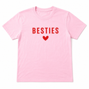 SUWATOIN Womens Best Friend Shirt Besties Heart T-Shirt Friends Matching Tee Tops Size M
