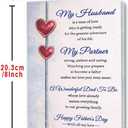 4 x Missonemi Fathers Day Card for Husband, Dad to Be Gift from Wife, Father to Be Greeting Card, Happy Father's Day Card for Expecting Dad, Sweet Card for Our Growing Family