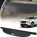 AUXMART Cargo Cover for Nissan Rogue 2021 2022 2023 2024 2025 Rear Trunk Cargo Cover Waterproof Trunk Cover Retractable Shielding Shade Compatible with Nissan Rogue Accessories
