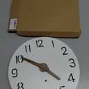 JoFomp LED Wooden Wall Clocks Battery Operated, 10 Inch Silent Wall Clock Glow in Dark, Sound Control Night Light Wall Clocks for Living Room Decor, Light Up Wall Clock for Bedroom, Hollow Design