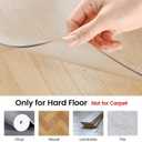 Delamu Office Chair Mat for Hardwood Floor, 36"48" Clear Under Desk Chair Mats Extended Lip, Office Home PVC Floor Protector(Only for Hard Floor), 36" X 48" With Lip