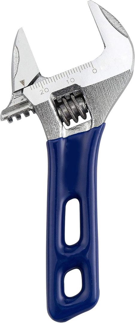 Wide Opening Stubby Adjustable Wrench Spanner with Short Handle 4 inch Chrome Vanadium Steel Forged