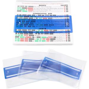 Mahjong Card Line Positioning Set (4Pcs Mahjong Line Finder and 4Pcs Card Sleeve) Applicable for 2026, Quickly Track Line Guides, Easy to Remove and Keep In One Place, Mah jong Accessories, Blue