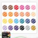 24 Colors Acrylic Paint Markers for Rock, Fabric, Wood, Glass, Eggs, Scrapbook - Easter Basket Stuffers, Dual Tip Acrylic Paint Pens for Coloring Books for Adults, Teens