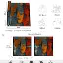 Abstract Face Art Peel and Stick Wallpaper, Modern Bold Portrait Pattern Wallpaper for Home Decor Renter Friendly | 17.7" x 118", Self-Adhesive, Waterproof Vinyl