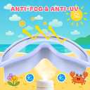 Kids Swim Goggles for 3-8 with Swim Cap, Swimming Goggles Cap Set with Anti-Fog Anti-UV for Boys Girls Toddler