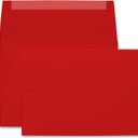 50 Pack Red A7 Envelopes 5.25 x 7.25 Inches  70lb Holiday Envelopes for 5x7 Cards & Invitations  Inkjet & Laser Printer Compatible  Booklet Flap with Gummed Seal
