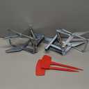 2 Pack Mole Traps,Galvanized Steel Scissor Trap,Reusable Mole Trap Killer,Easy Set Mole Eliminator Trap for Lawns