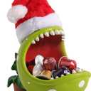 Santa Hat Plant Candy Bowl Large Christmas Decor with Festive Red Hat Key Holder Candy Dish for Holiday Gifting (Santa Hat, Midium) (Medium)