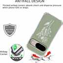 Green Flower Aesthetic Abstract Minimalism Floral Pattern,Trendy Soft TPU Full Cover Case for Google Pixel 9/9 Pro