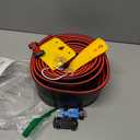 Flexible Race Track Toys for Kids 15 Ft with 4 Cars & Suction Cups, Portable Double Lane Racetrack Compatible with Hot Wheels & 1/64 Diecast Cars, Fun Car Ramp Track Set for Ages 3+(Black & Red)