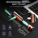 EDC Flashlight Rechargeable,800 Lumen Small Flashlight with Magnetic Clip & Base, 11 Modes LED Flashlight,Glass Breaker&Bottle Opener, USB-C Flashlight for Working,Home and Emergency