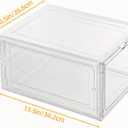Hat Organizer Box,Stackable Clear Baseball Caps Holder Box Containers with Magnetic Door for Hats Snapback Cap Storage,Clear Hat Storage with Magnetic Door, Holds 20 Hats(clear, 2 pack)