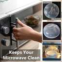 Microwave Splatter Cover for Food Large Microwave Plate Food Cover With Easy Grip Handle Anti-Splatter Lid With Enlarge Perforated Steam Vents,11.5 Inch,BPA Free & Dishwasher Safe