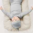 Konssy 8 Pack Baby Newborn Hats Set Knot Beanie Hats Soft for Infant Baby Girls Boys Caps 0-6 Months (Grey,green,clay,beige,black,navy Blue,dark Blue)