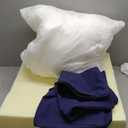 Outdoor Patio Chair Cushions Set, 24" x 24", Set of 2, Water-Repellent, Fade Resistant, Deep Seat Bottom and Back Cushion for Backyard, Couch, Sofa and Patio Furniture, Navy