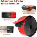 Rubber Tape with Adhesive Backing - 0.78 Wide x 1/12" Thick x 10' Long, Neoprene Tape, Rubber Gasket Strip for DIY Warehouse Flooring Gasket Pads Padding Matting Crafts Protection