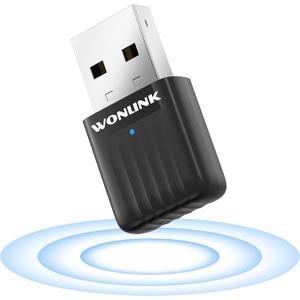 AC650 USB WiFi Adapter for PC WL-NA1500, Dual Band 2.4GHz/ 5GHz Wireless Network Adapter for Desktop PC, MU-MIMO, Nano Size WiFi Dongle, Built-in Driver for Windows 11/10//8.1/8/7/XP (Black)