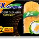 Heavy Duty Multi Surface 360Heavy Duty 12 Duster Refills & 1 Handle, Compatible with Swiffer DustersDisposable Dusters for Cleaning