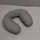 Buckwheat U-Shaped Neck Pillow Adjustable Buckwheat Hull Pillow with Pillowcase, Neck Support and Shoulder Relax Cervical Pillow (12x12 inch, Grey)