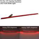 Dreamseek Tail Light Extension LED for Hyundai Santa Fe IX45 2019 2020 2021 2022 2023 Rear Trunk Third Brake Lamp with Dynamic Sequential Turn Signal (Red Lens)