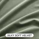 RYB HOME Sage Green Velvet Curtains 84 inches, Room Darkening Super Soft Velvet Drapes with Pleat Tape for Living Room, Thermal Insulated Window Treatment for Bedroom, W52 x L84 inch, 2 Panels